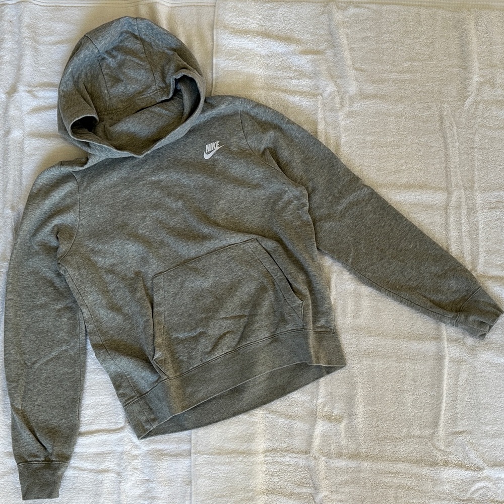 Grey high neck hoodie